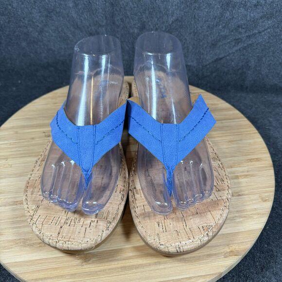 Korks Women's Flip Flop Sandals Blue Size US 11 - Picture 2 of 6